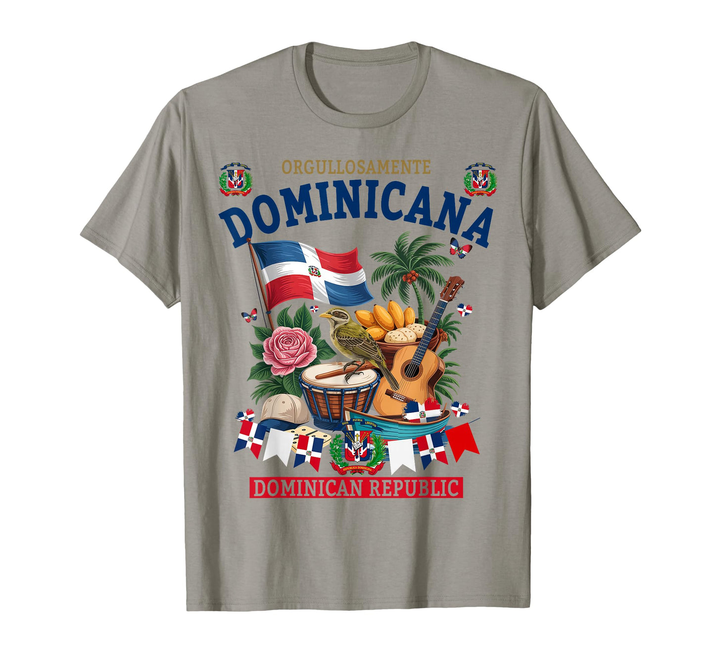 Republica Dominicana Women Idea & Hispanic Dominican Flag T-Shirt - T-Shirt | Sand