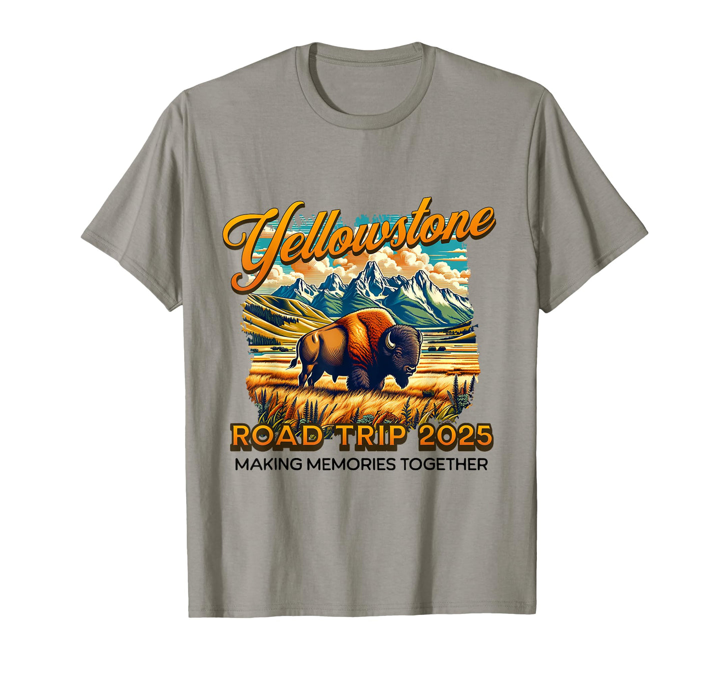 Yellowstone Road Trip 2025 National Park Family Camping T-Shirt