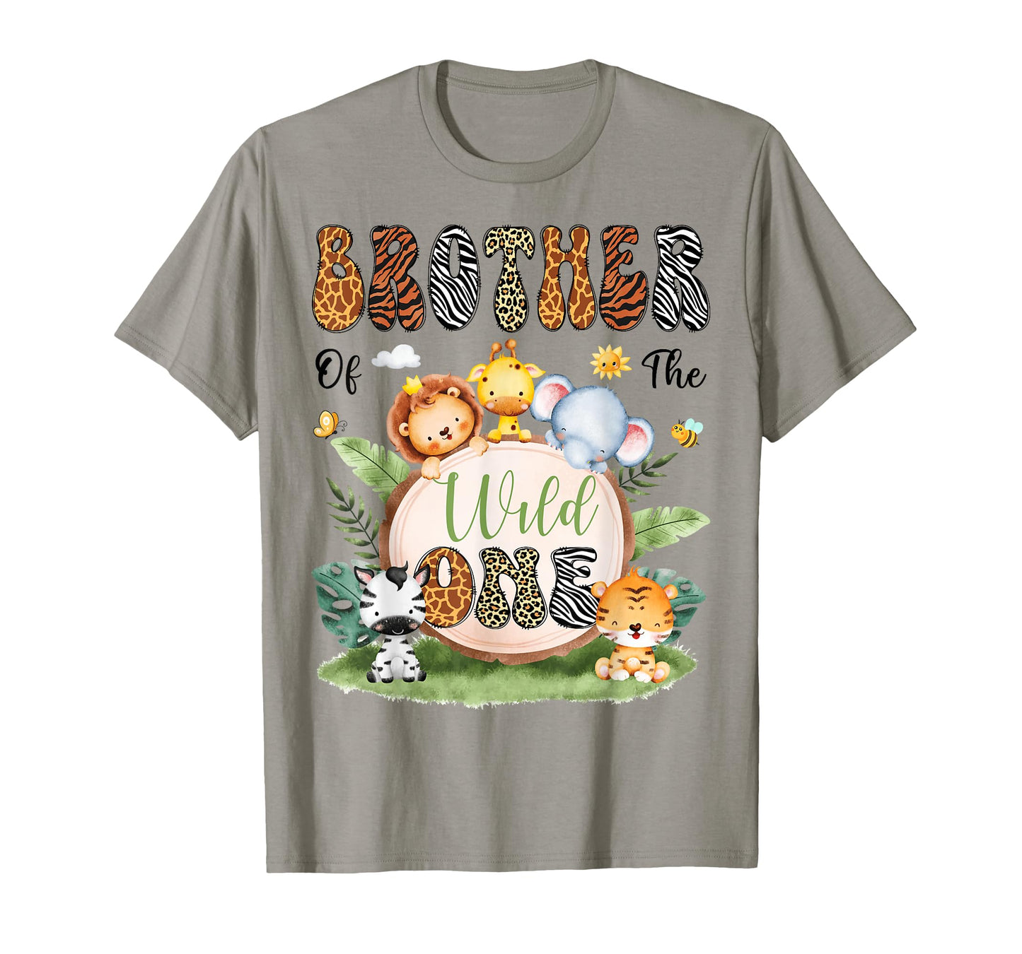 Brother Of The Wild One Safari Jungle 1St Birthday Boy T-Shirt
