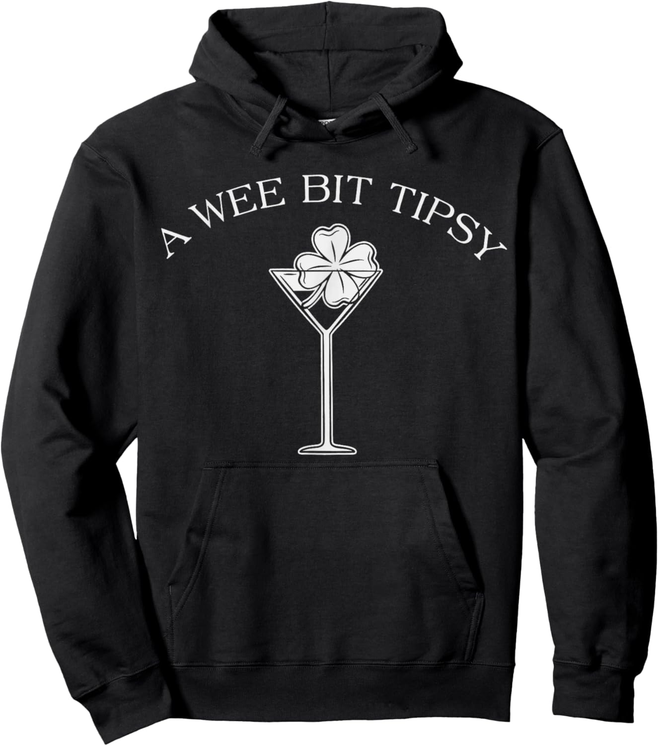 A Wee Bit Tipsy Margarita Funny St Patrick's Day T-Shirt - Hoodie | Black