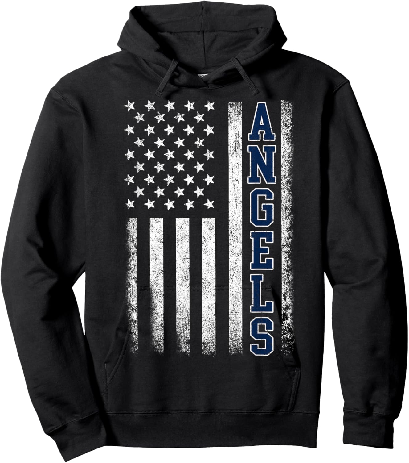Angels Vintage US Flag Men Women Kid T-Shirt - Hoodie | Black