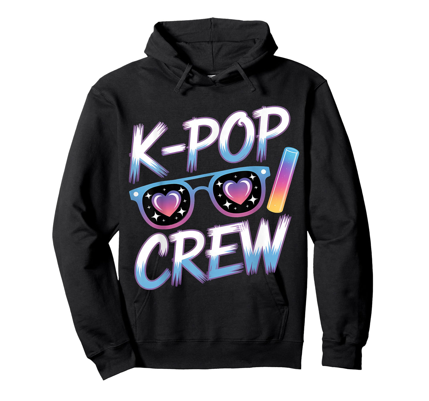 K-Pop Crew Sunglasses Heartbeat Style T-Shirt - Hoodie | Black
