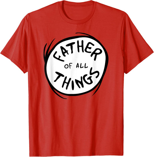 Dr. Seuss Father of all Things Emblem RED T-Shirt
