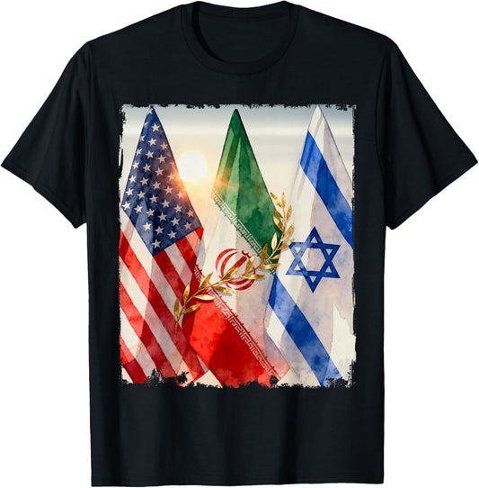 Epic Fury, Roaring Lion, Freedom – America Israel Iran Peace T-Shirt - T-Shirt | Black