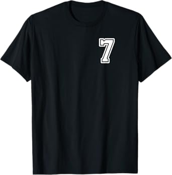 Number 7 Shirt #7 Player Sports Team Men Women Kids T-Shirt