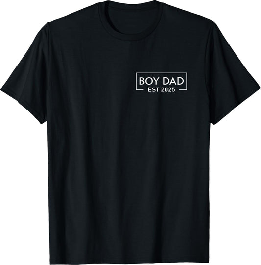 Boy Dad Est. 2025 Logo 2025 Loading New Dad Of Boy 2025 T-Shirt