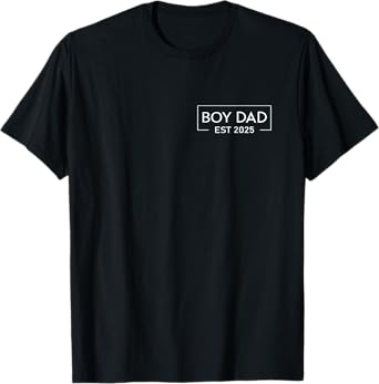 Boy Dad Est. 2025 Logo 2025 Loading New Dad Of Boy 2025 T-Shirt