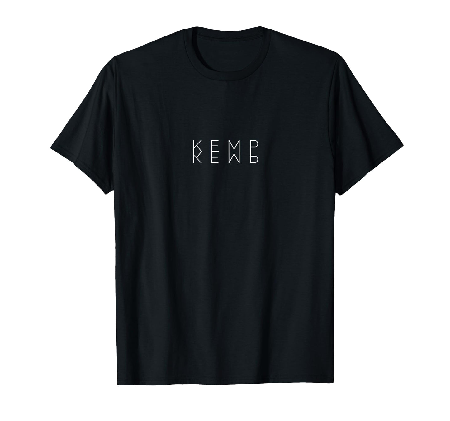 Kemp Reflections - Personalized Mirrored Last Name Art T-Shirt