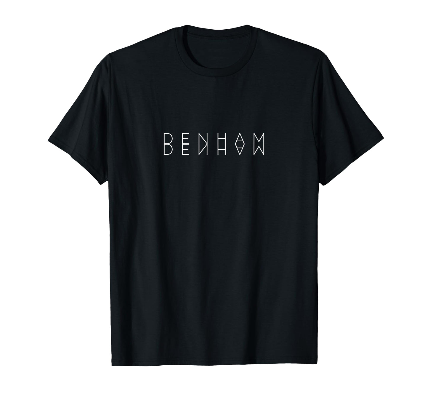 Denham Reflections - Personalized Mirrored Last Name Art T-Shirt