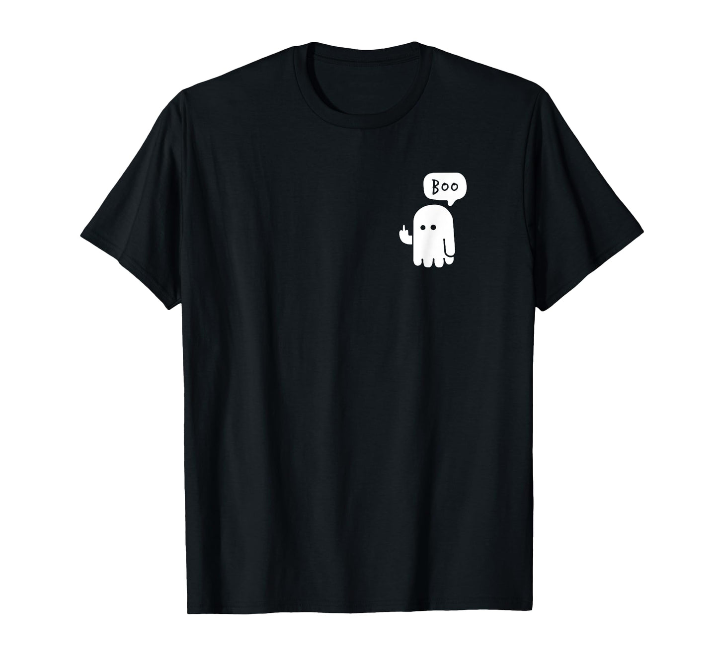 Funny Little Middle Fingers Cute Ghost Boojee Halloween T-Shirt