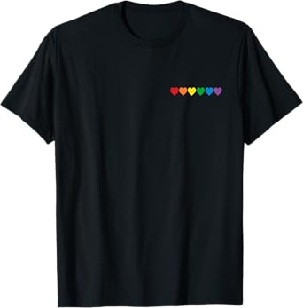 Heart Pocket LGBT Flag Cute Gay Pride Rainbow GLBT Month T-Shirt