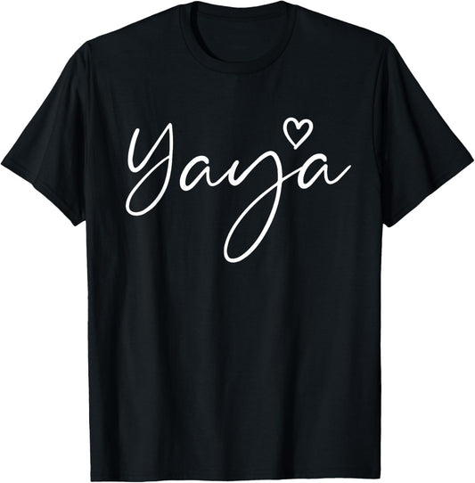 Yaya Gifts For Women Grandma Heart Mother's Day Yaya T-Shirt