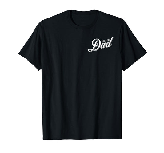 Reel Cool Dad Funny Fishing Dad - Front and Back T-Shirt