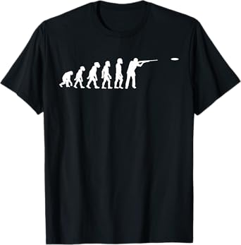 Funny Human Sporting Clays Evolution Player Pigeon Shooter T-Shirt