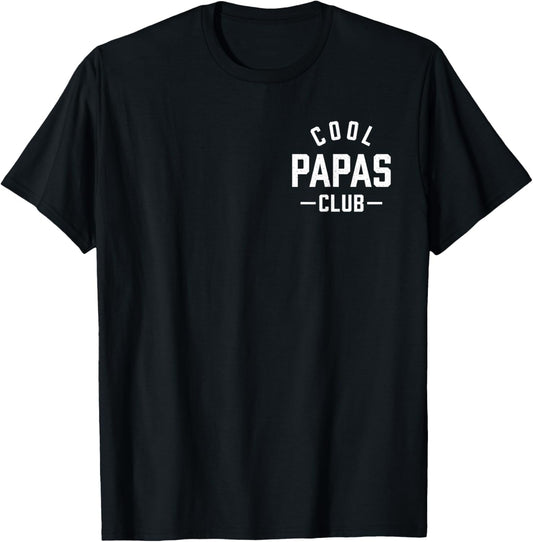 Pocket Cool Papas Club Best Papa Ever Retro Father's Day T-Shirt