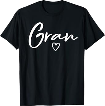 Gran Gifts For Women Grandma Heart Mother's Day Gran T-Shirt