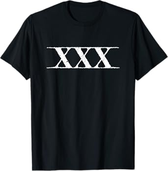Roman Numeral 30 XXX ~ with Lines T-Shirt