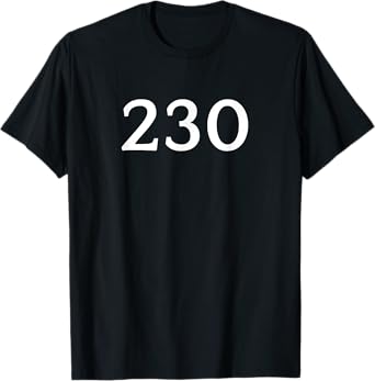Number 230 T-shirt, # Jersey Sports Birthdays T-Shirt