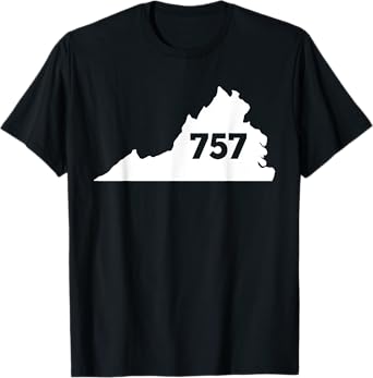 Virginia 757 Area Code T-Shirt
