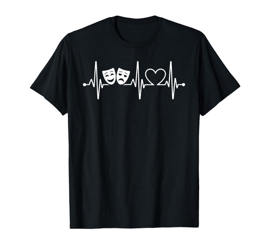 Cool Musical Theater Art for Men Women Broadway Mask Theatre T-Shirt