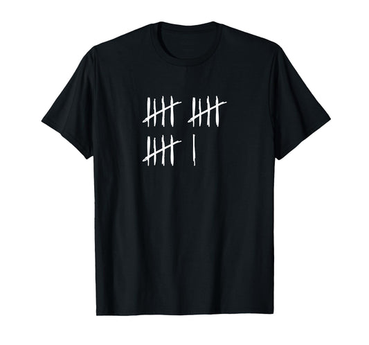 16 Years Done 16th Birthday Old Funny Tally Marks Counting T-Shirt