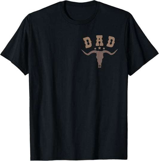Dad Skull Second Birthday Boy Western Rodeo Family Matching T-Shirt