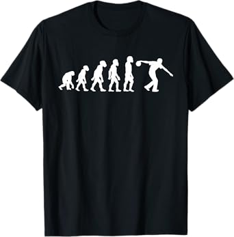 Funny Human Bowling Evolution Pin Ball Bowler Player T-Shirt