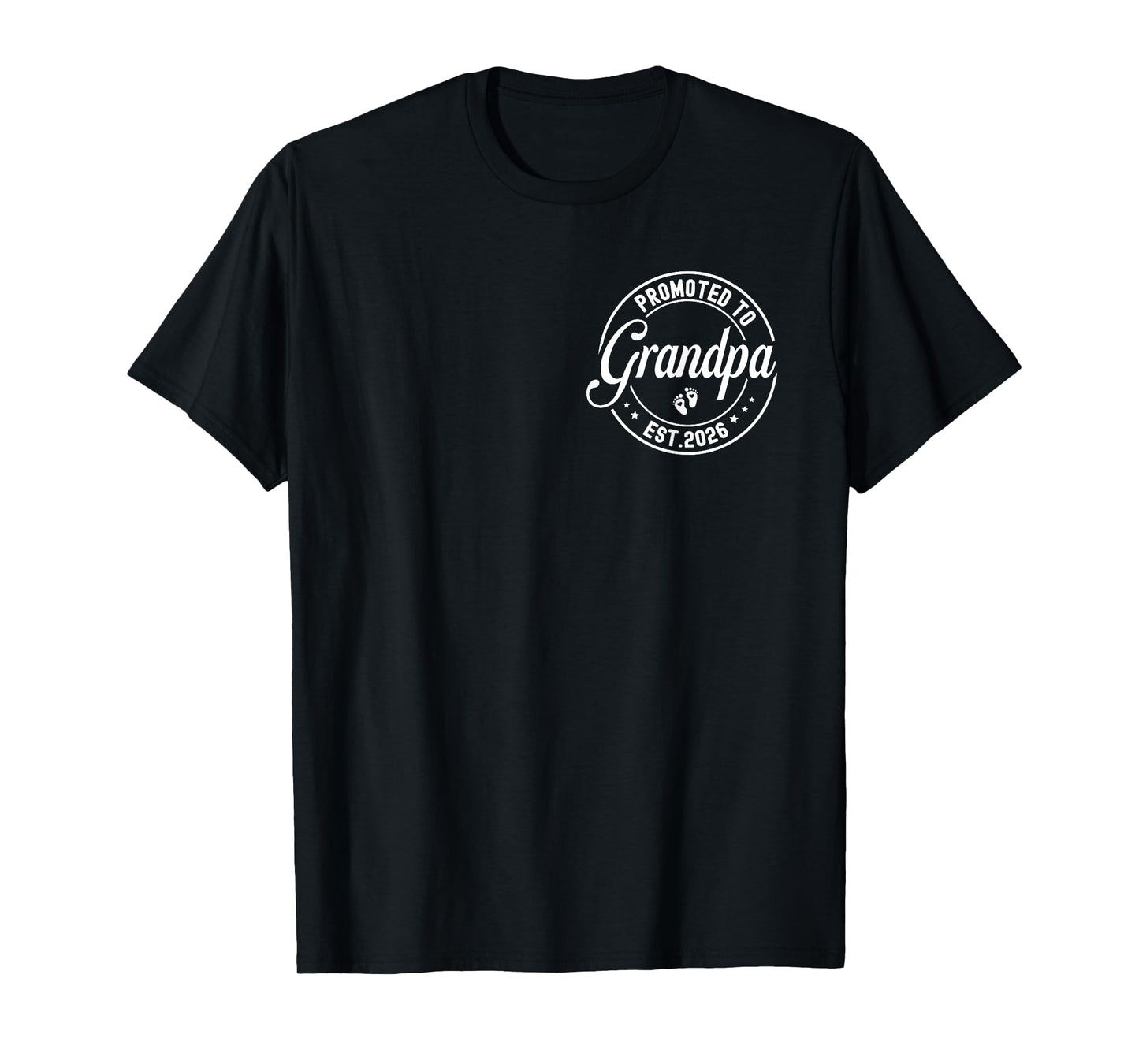 Promoted to Grandpa est. 2026 Grandparents Baby Announcement T-Shirt