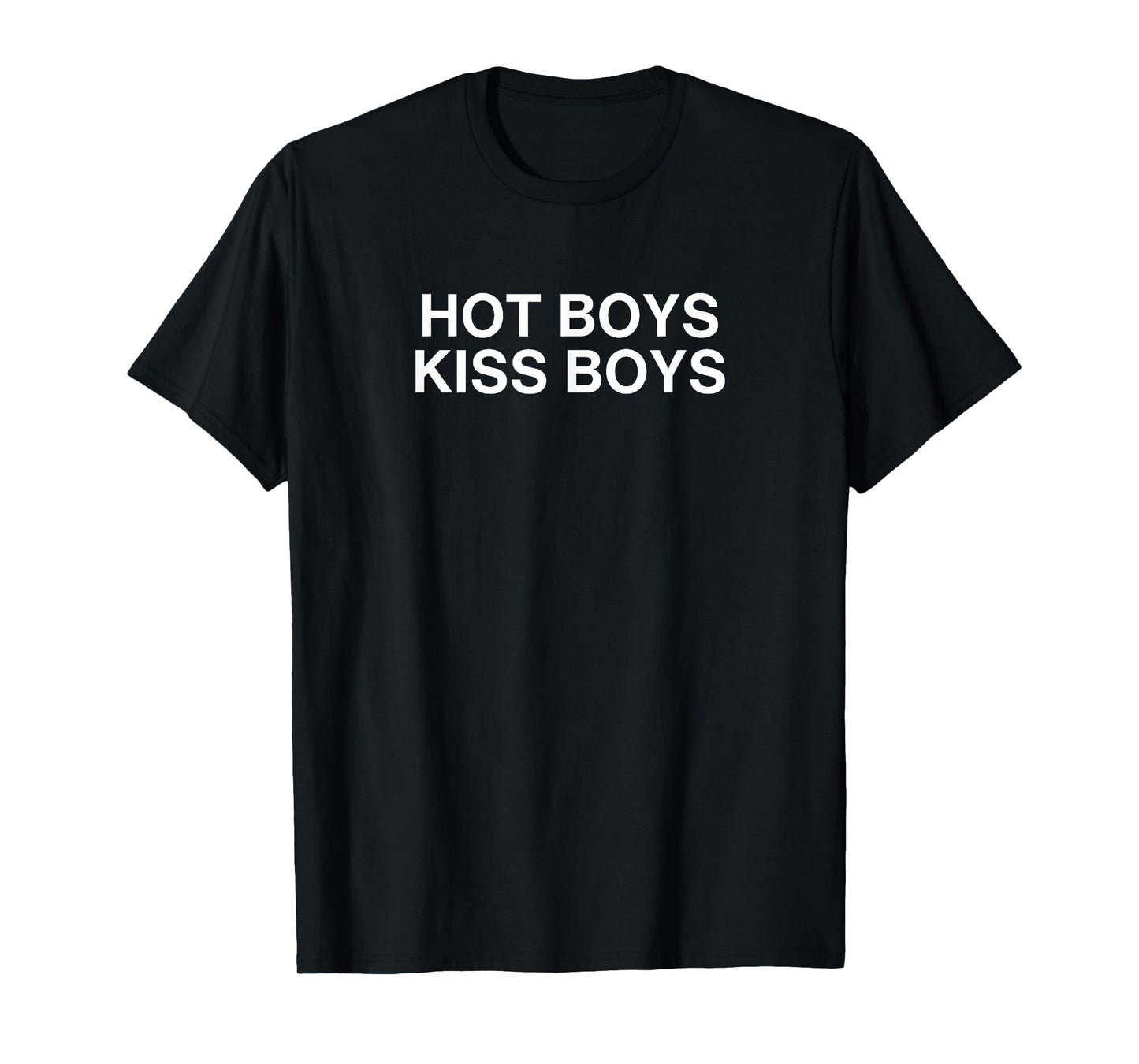 Hot Boys Kiss Boys Funny Y2K Gen Z Gay Pride Aesthetic LGBTQ T-Shirt