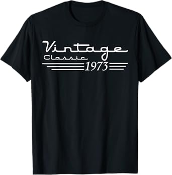 Vintage 52th Birthday Decorations Vintage 1973 52 Years Old T-Shirt