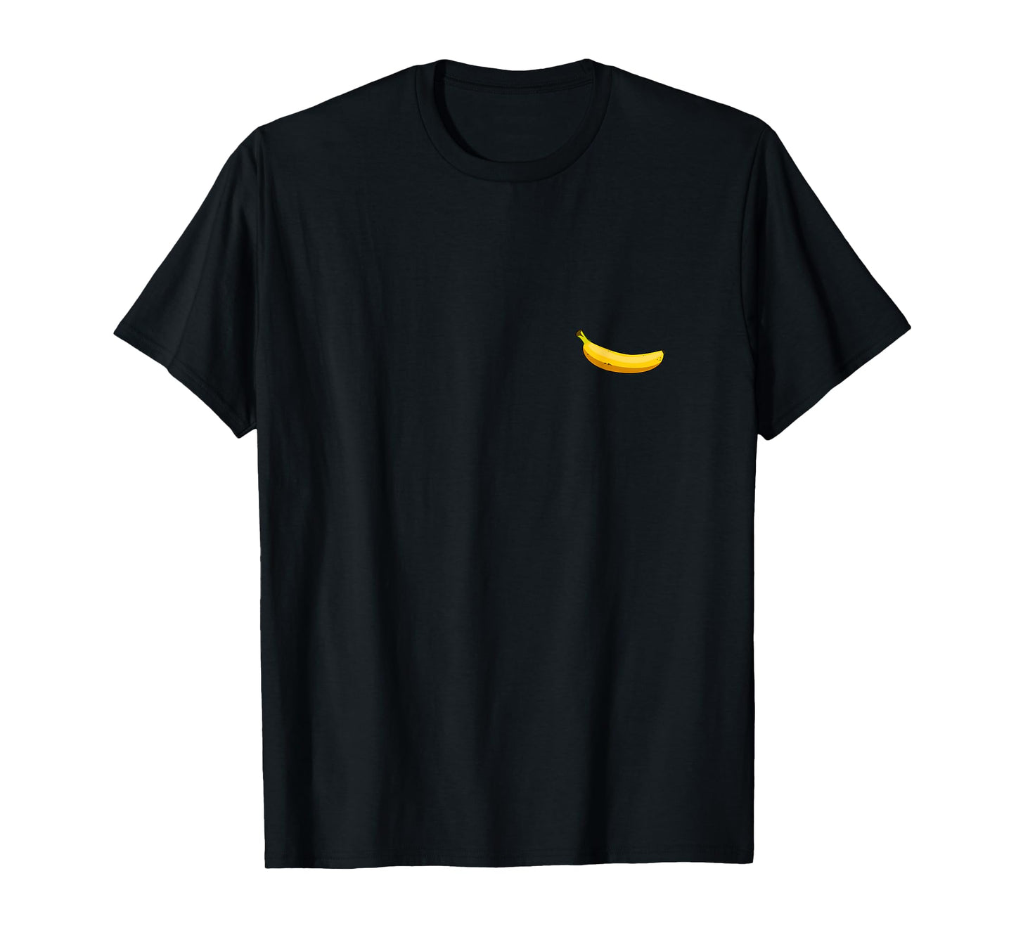 Banana Line Art Graphic Pocket Patch Badge Icon Minimalist T-Shirt