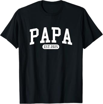 Vintage Soon To Be Papa Est 2025 Promoted To Papa Est 2025 T-Shirt