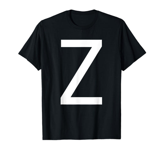 Capital Letter Z Monogram Poppins Font Initial Alphabet T-Shirt