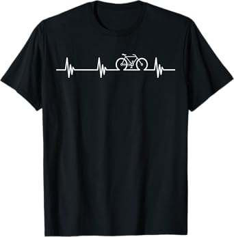 Cycling Heartbeat T-Shirt- Bicycle Love Biking Shirt Gifts T-Shirt
