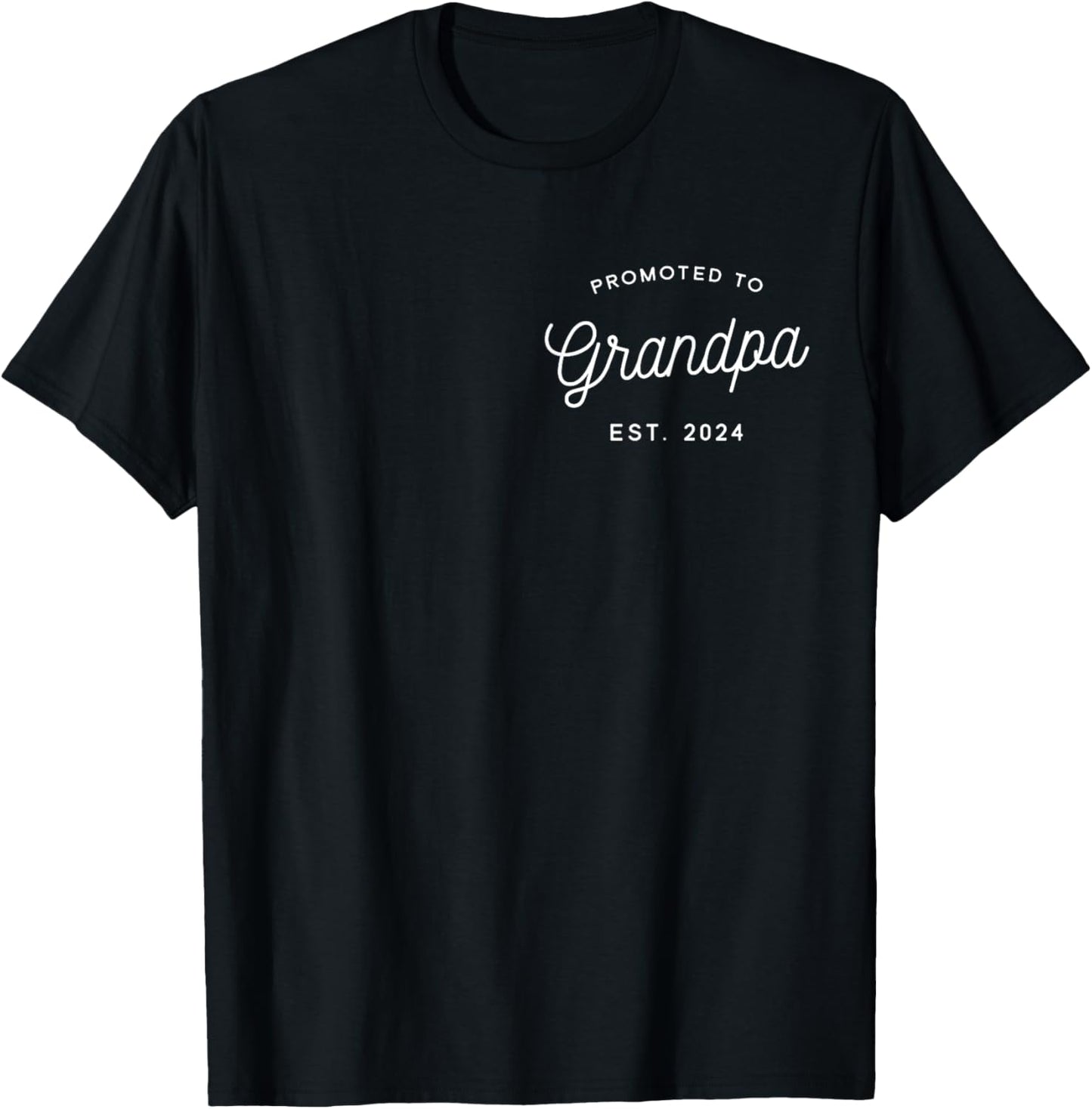 Promoted To Grandpa Est 2024 Gift New Grandpa Fathers Day T-Shirt