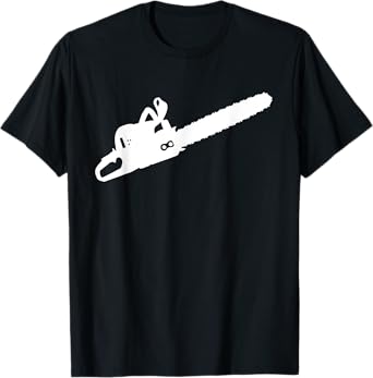 Silhouette Lumberjack Chainsaw Woodworker Arborist Logger T-Shirt