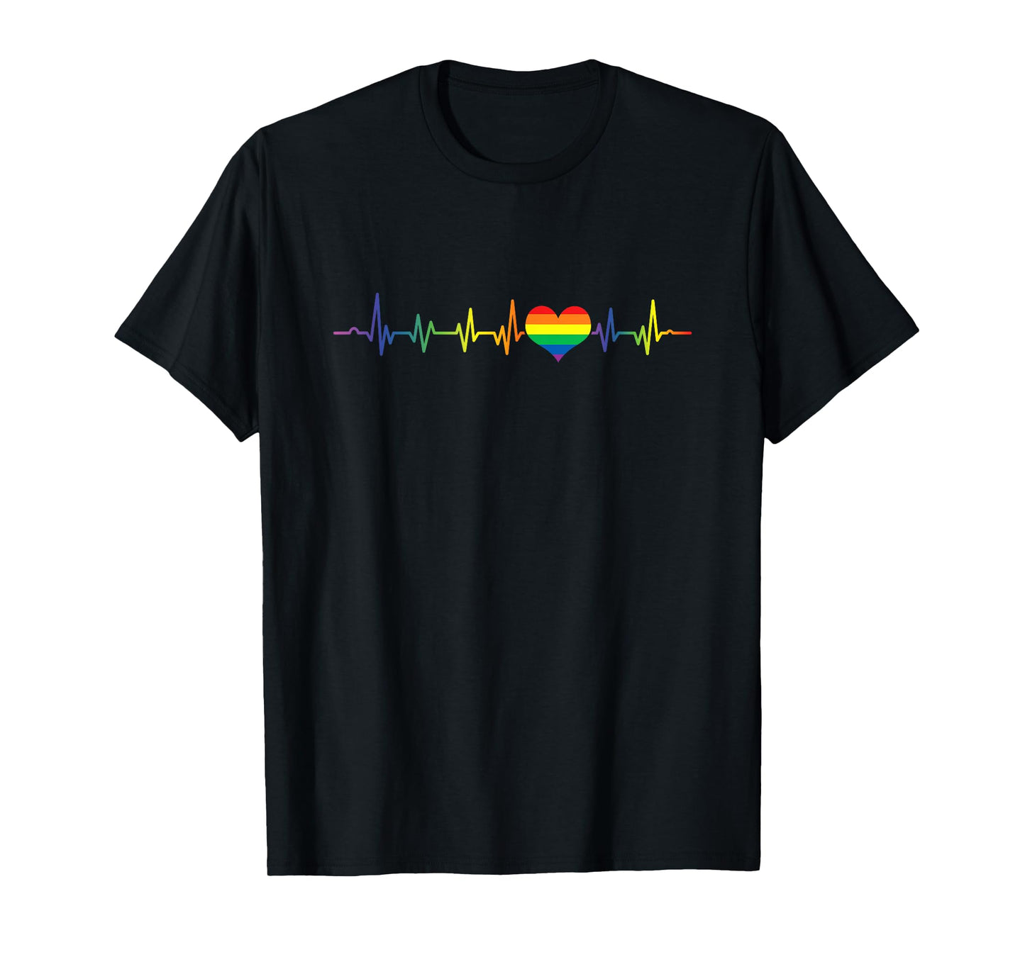 Gay Lesbian LGBT Heartbeat LGBT Rainbow Gift T-Shirt