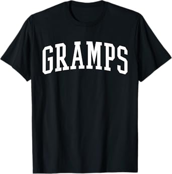 Classic Varsity Gramps T-Shirt - Men's Black Small Classic Fit Crew Neck Short Sleeve T-Shirt