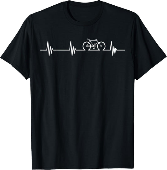 Cycling Heartbeat T-Shirt- Bicycle Love Biking Shirt Gifts T-Shirt