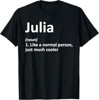 JULIA Definition Personalized Name Funny Birthday Gift Idea T-Shirt