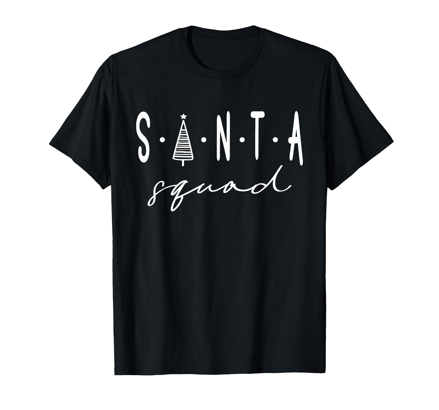 Santa Squad Christmas Team Santa Crew Family Matching Xmas T-Shirt