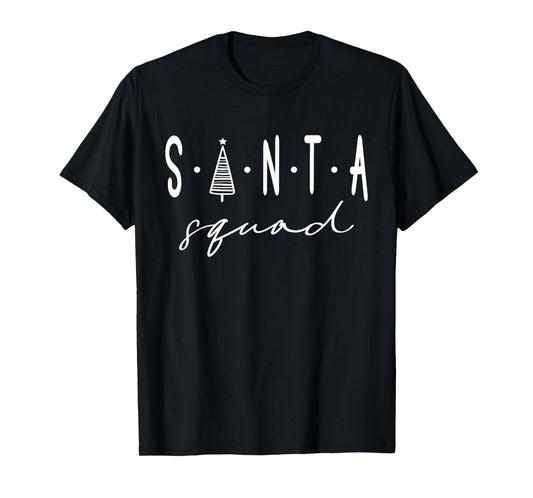 Santa Squad Christmas Team Santa Crew Family Matching Xmas T-Shirt