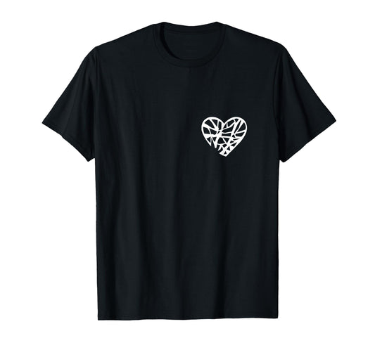 Cracked Heart Kintsugi Japanese Art Men Women Geometric T-Shirt
