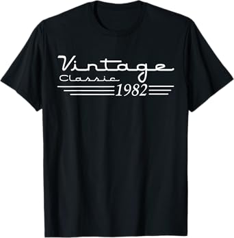 Vintage 43th Birthday Decorations Vintage 1982 43 Years Old T-Shirt