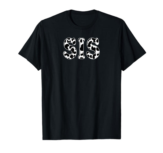 Cow Sis Birthday Family Matching Girl Boy Farm Birthday T-Shirt