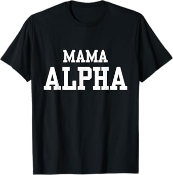 Alpha Mama Wolf Matching Family Tribe Wolves Moon Wife Mom T-Shirt