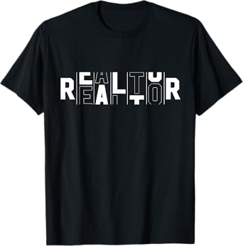 Rotating Letters Realtor Gift Rent Broker Real Estate Agent T-Shirt