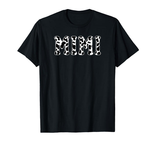 Cow Mimi Birthday Family Matching Girl Boy Farm Birthday T-Shirt