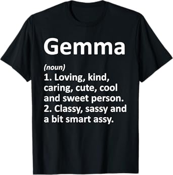 GEMMA Definition Personalized Name Funny Birthday Gift Idea T-Shirt