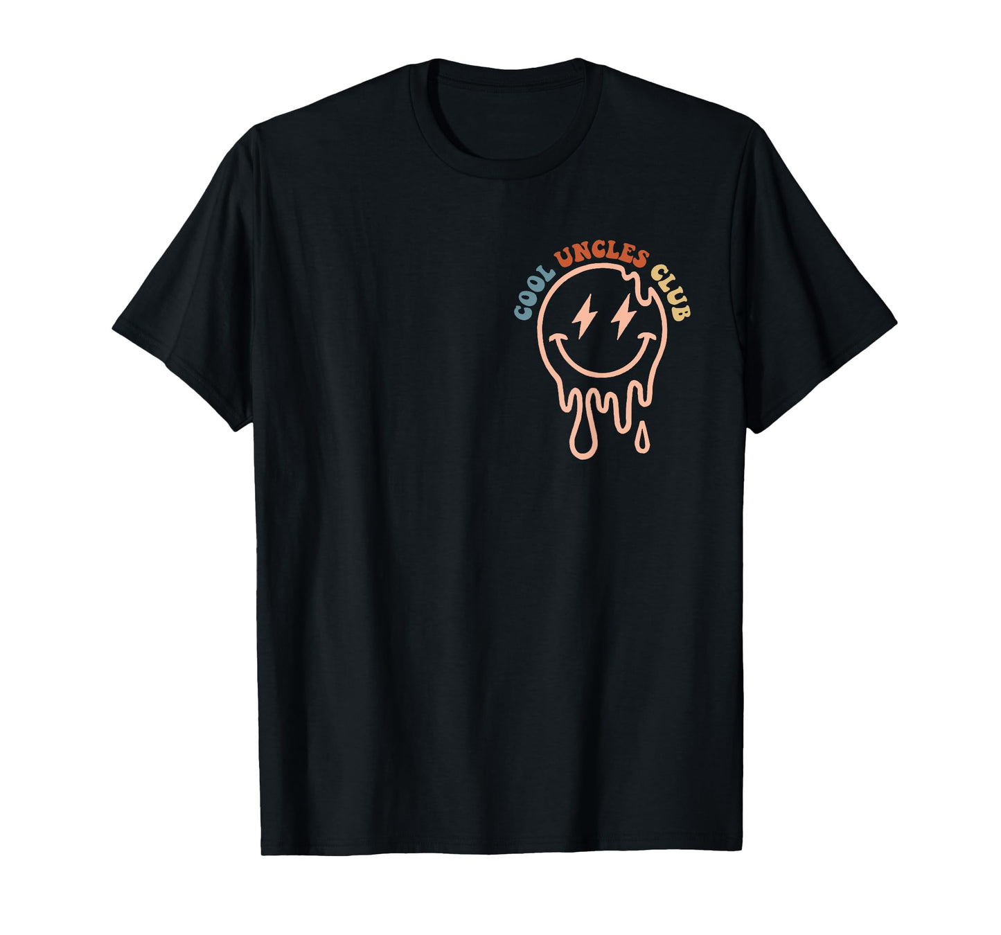 Groovy Cool Uncles Club Funny New Uncle Father's Day 2 Sided T-Shirt